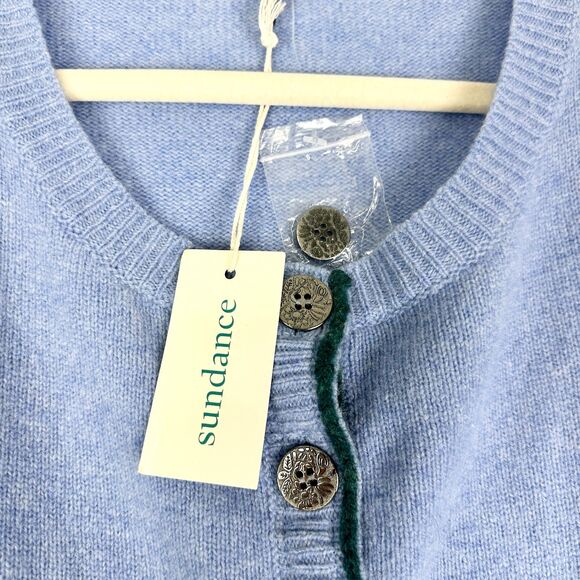 Sundance Tulla Cardigan Size Large NEW Extrafine Merino Wool Classic Timeless - Picture 6 of 7